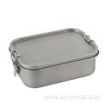 Outdoor Pure Titanium Portable Full Sandblasted Lunch box